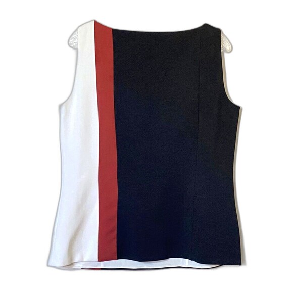 WHBM Tank Top Womens Size 14 Multicolor Geometric Block Print Lined Business - Picture 4 of 14